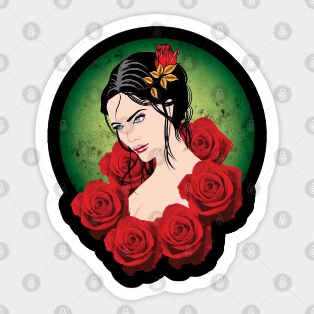 Girl and Flowers Sticker by mounier